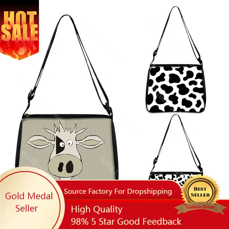 

Fashion Women Cow Print Small Shoulder Bags Female Underarm Bags Leopard Zebra Pattern Handbag