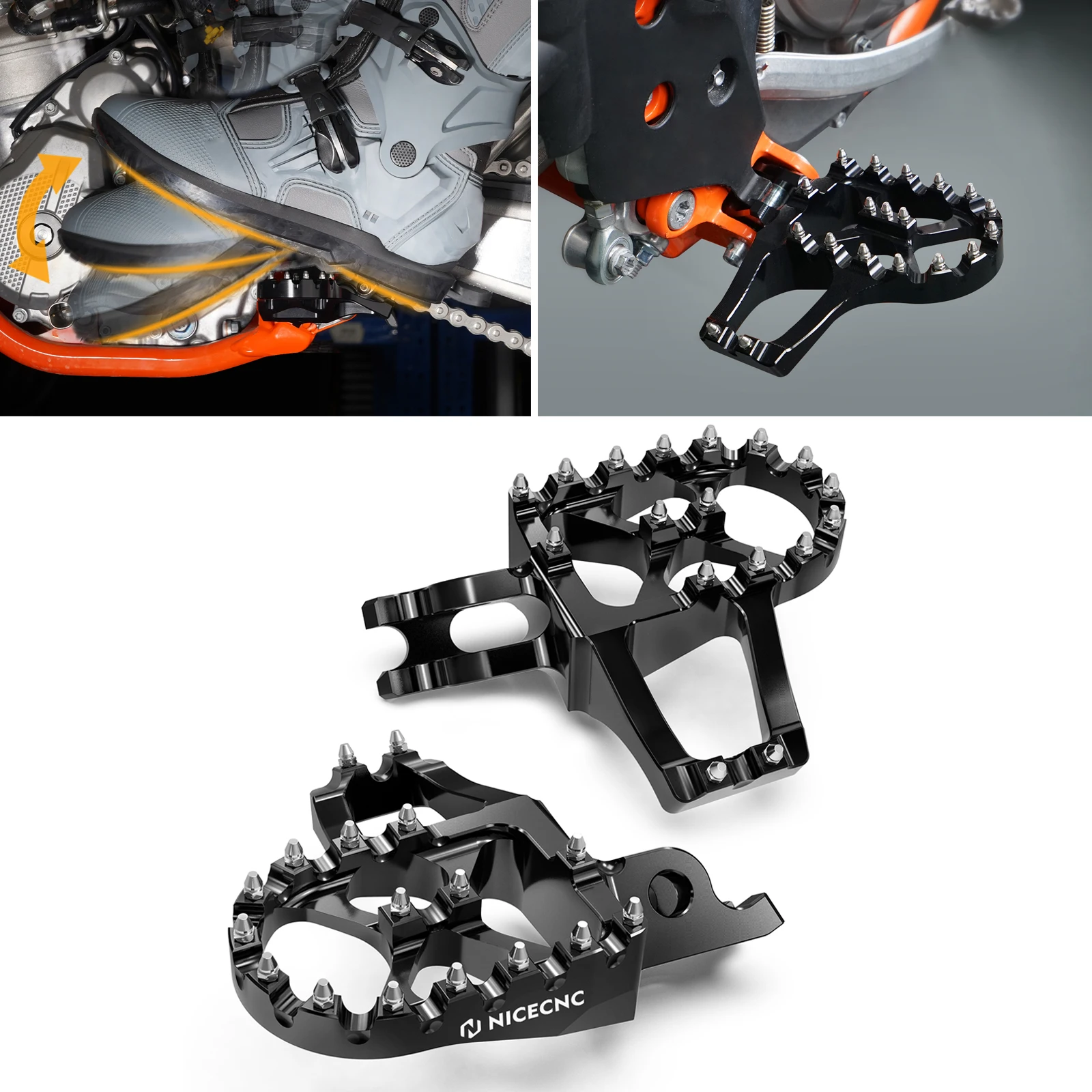 

NICECNC For Honda CRF250R CRF450R 2004-2024 Extender Foot Pegs Footrest Pedals CRF150R 2007-2022 CR125R CR250R 2002-2007