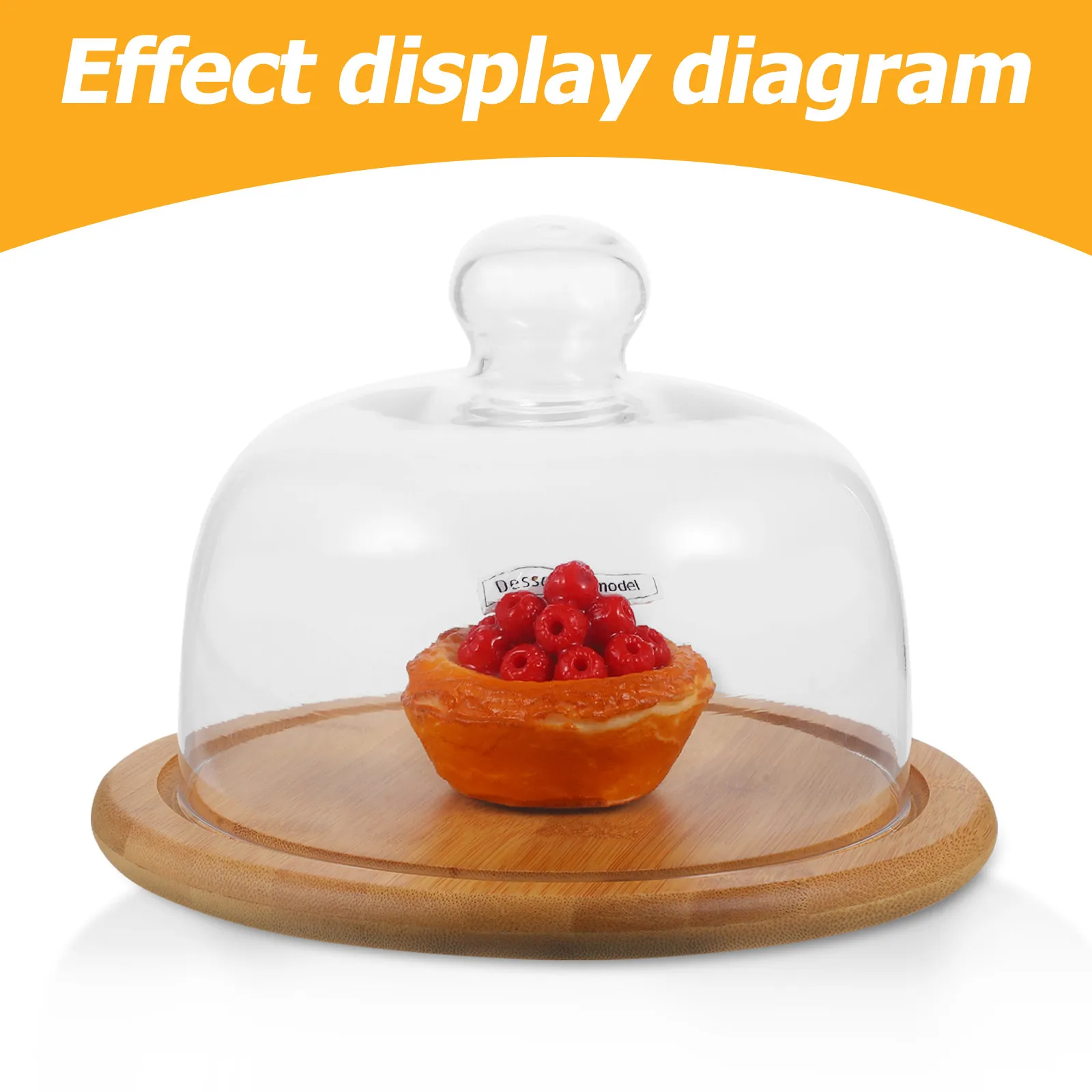 

Поднос с крышкой для подачи торта, стеклянная тарелка-витрина с прозрачной крышкой