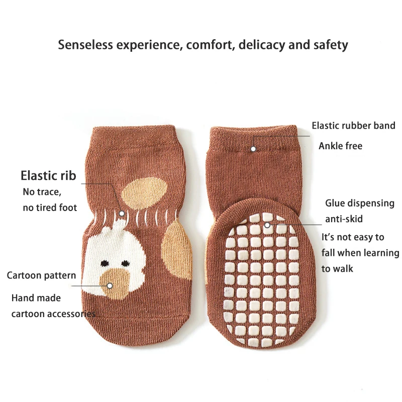 Leuke Peuter Sokken Pasgeboren Baby Cartoon Vloer Sokken Zachte Prewalker Katoen Herfst Jacquard Weave Skidproof Sole Kids Sok 0-3Y