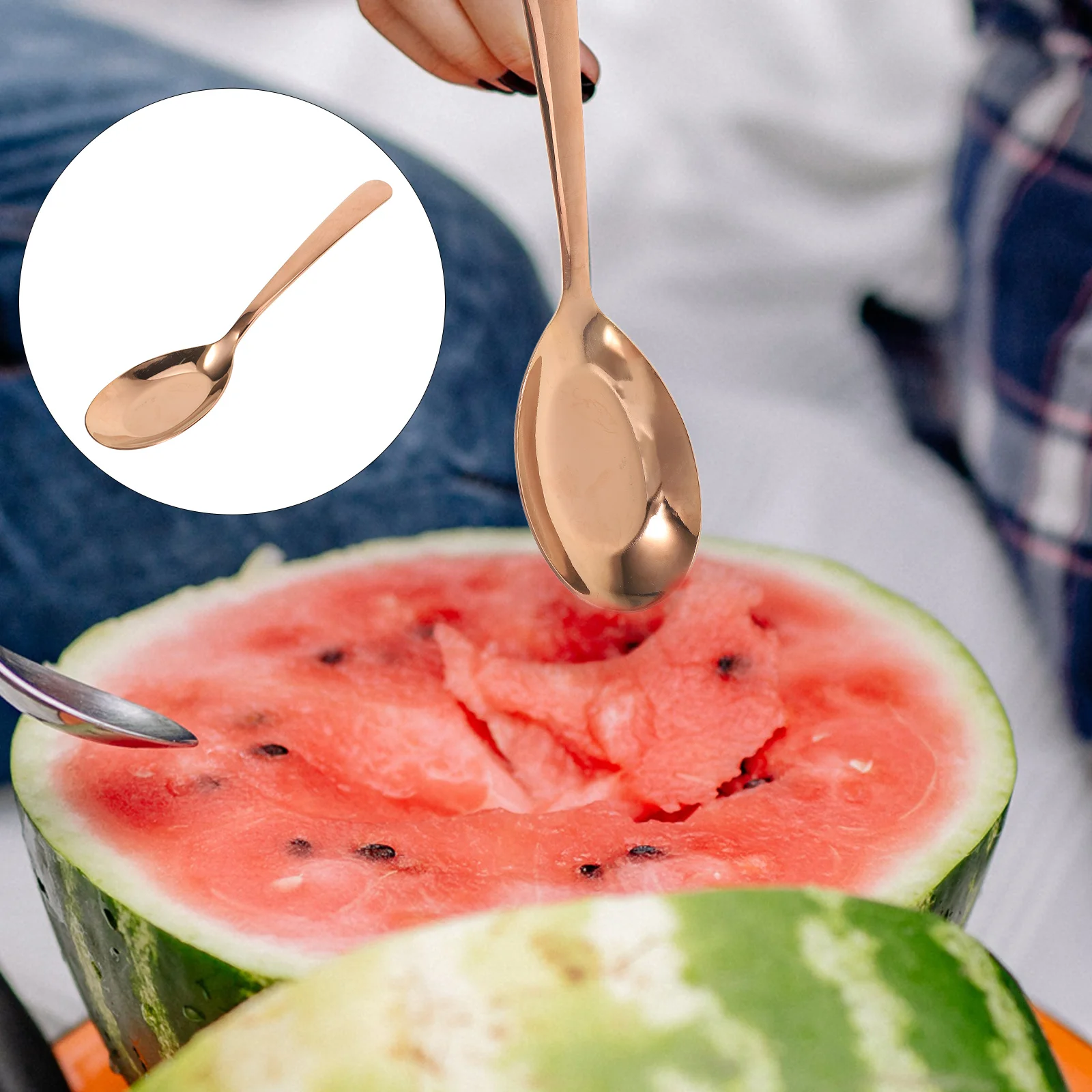 

Stainless Steel Spoon Dinner Espresso Spoons Asian Soup Buffet Serving Appetizer Household Chinese