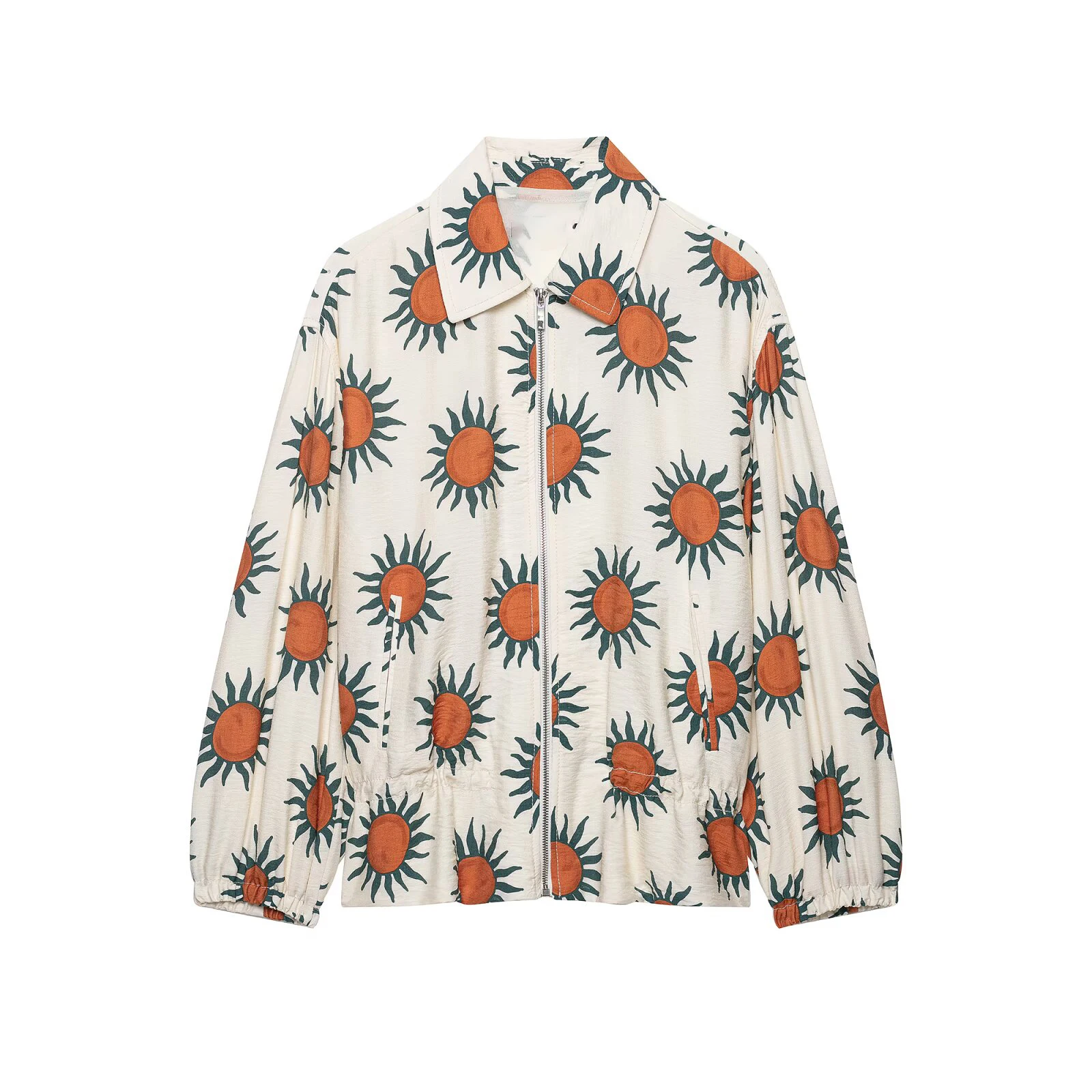 KONDALA Schicker Print Herbst Damenanzug Reißverschluss-Pilotenjacke + Vintage Langer Rock Elegante Urlaubsmode 2026 Streetwear Damen-Set – Detail 3