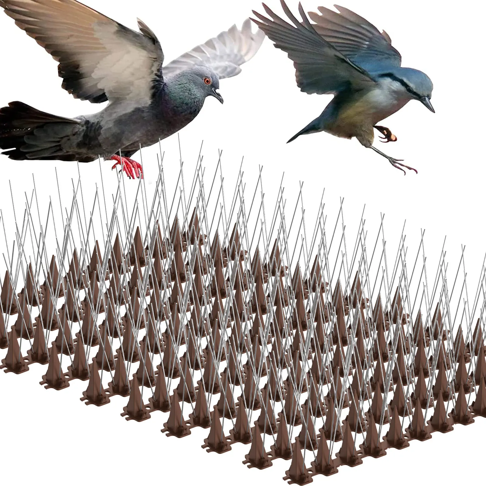 

Bird Spikes Gardening Bird Repellent Mat Fence Wall Spikes Bird Spikes Burglar Anti Cat Climb Anti-Bird Deterrent Spikes Straps