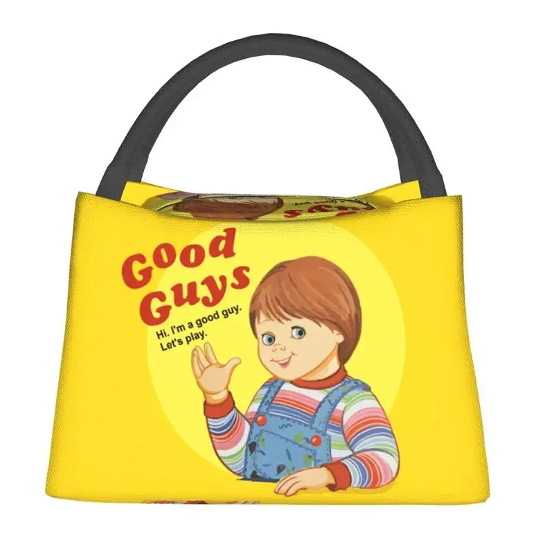 Good Guys Child's Play Chucky Insulated Lunch Bags for Women Cartoon Character Portable Cooler Thermal Bento Box Hospital Office