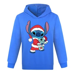 Boys Hoodies 2024 Halloween Festival  Cartoon Stitch Baby Boy Hooded Sweatshirts Christmas Children's Clothing  Valentine's Day