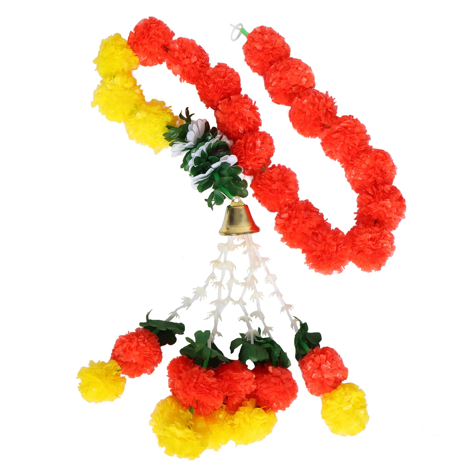 

Beautifully Crafted Marigold Garland Fine Detail Decor Navratri Diwali Halloween Day of Dead Fake Marigold Toy