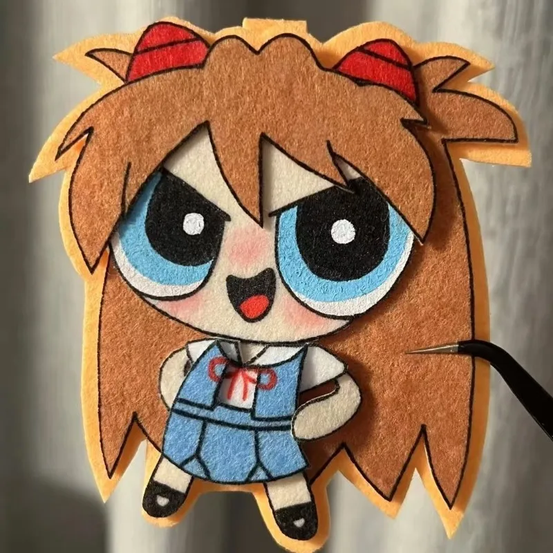 Adorno Colgante Hecho a Mano de Tela No Tejida de Neon Cute Genesis Classic Evangelion High Beauty, Regalo de Bolsa Periférica de Anime