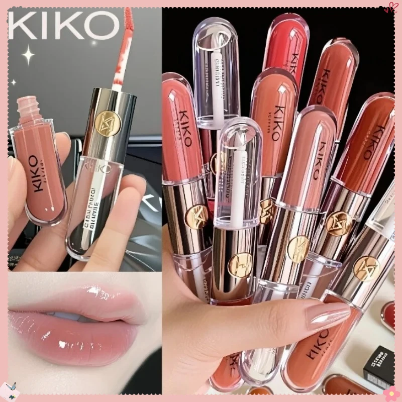 حار برأسين أحمر الشفاه مرآة شفافة ملمع الشفاه غير يتلاشى النفط مثير غنية ملمع الشفاه الحليب الشاي الفول لصق عارية ماكياج