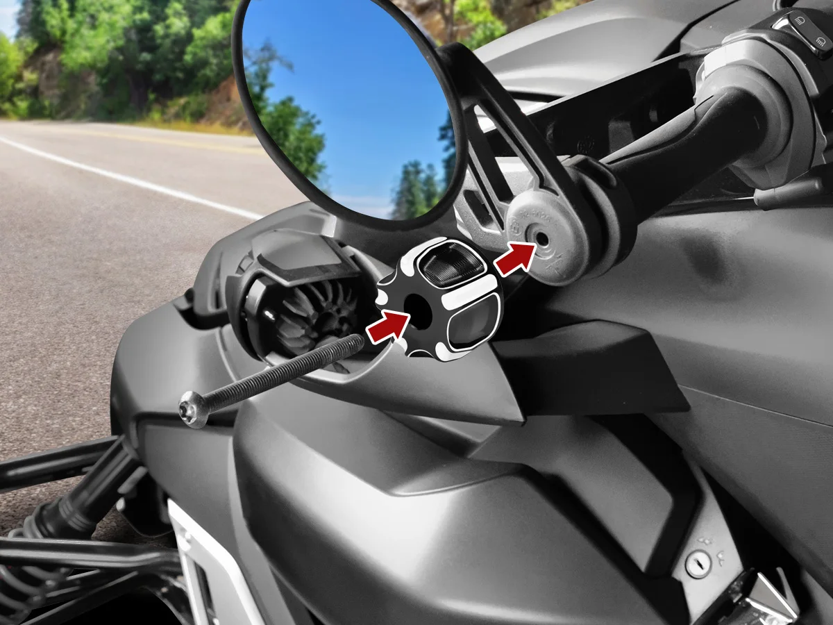 

Striped Style Handlebar Grip End Caps for Can Am Ryker 600 900 Rally Edition Sport Ace 2019-2024 Aluminum Accessories