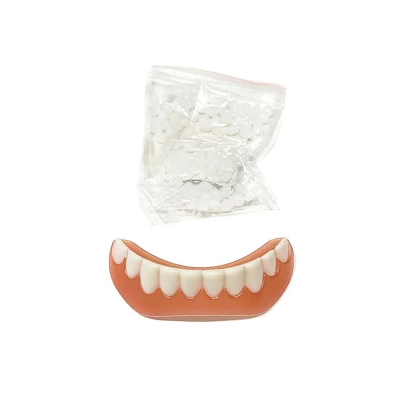 

Sdotter New Upper/Lower False Tooth Cover Perfect Veneers Comfort Fake Teeth Instant Teeth