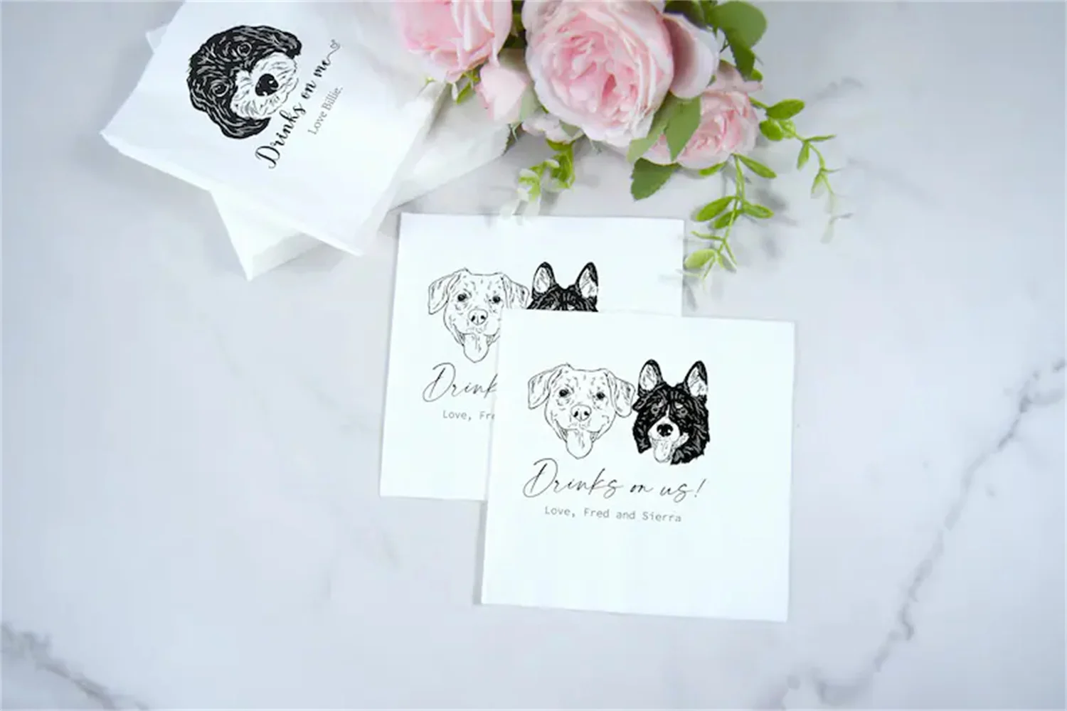 50pcs Personalized Orcutt Art New Store! Established Dog Napkins Seller