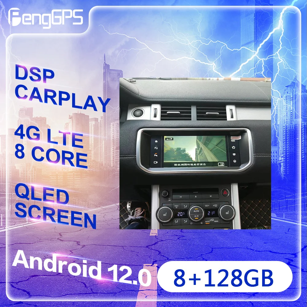 

10.25in 8 Core GPS Navigation Car Stereo Bluetooth 5.0 Wireless Carplay for Land Rover Range Rover Evoque L538 2012‑2016