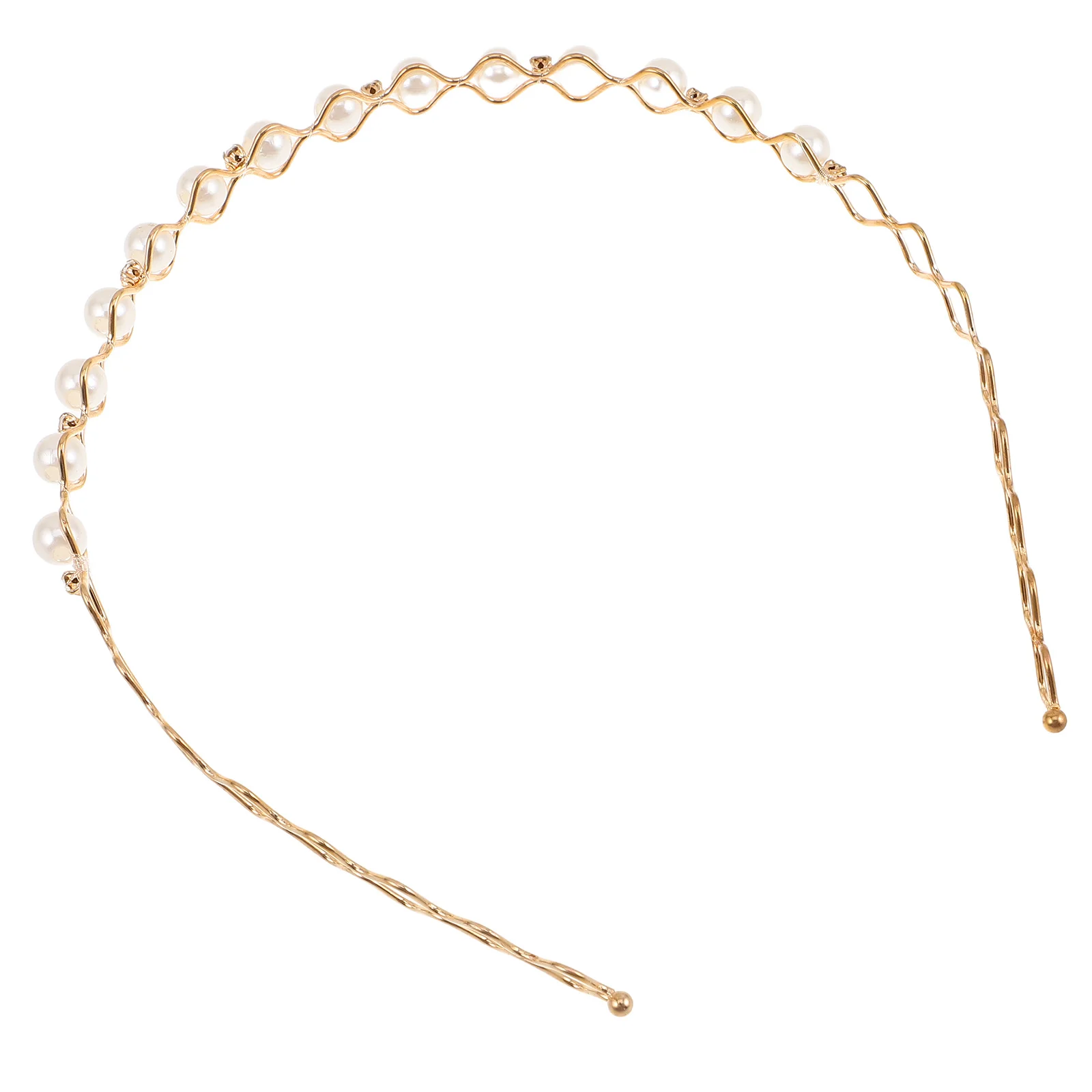 

Pearl Rhinestone Wedding Bridal Headband Elegant Jeweled Hair Band Hairpiece Accessories for Women Girls Formal