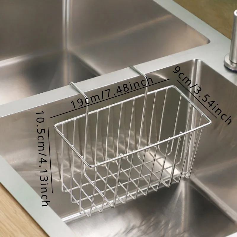 

2 шт., щетка из нержавеющей стали 304 и корзина для слива жидкости для мытья посуды — незаменимая для уборки и организации кухни