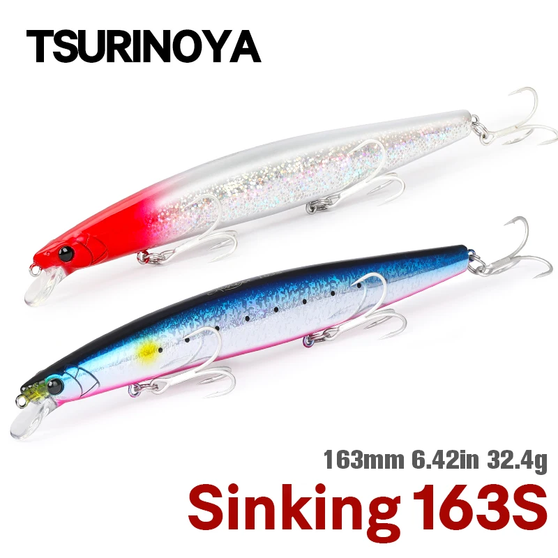 tsurinoya-stinger-pesca-costeira-afundando-minnow-lure-oceano-praia-isca-dura-para-robalo-linguado-picua-163mm-342g