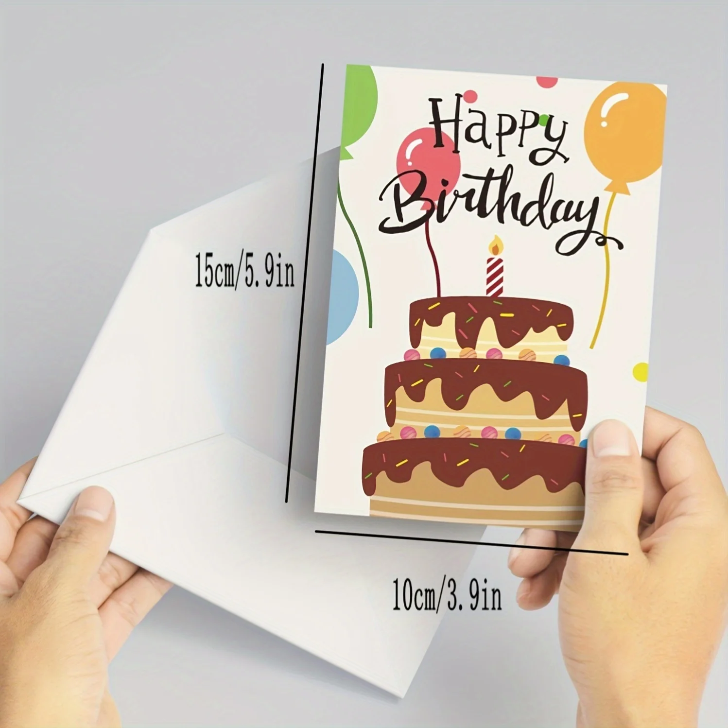 24PCS Happy Birthday Cards -Elegant Cursive Happy Birthday Information - Perfect Gift Set for Birthday Decorations and Souvenirs