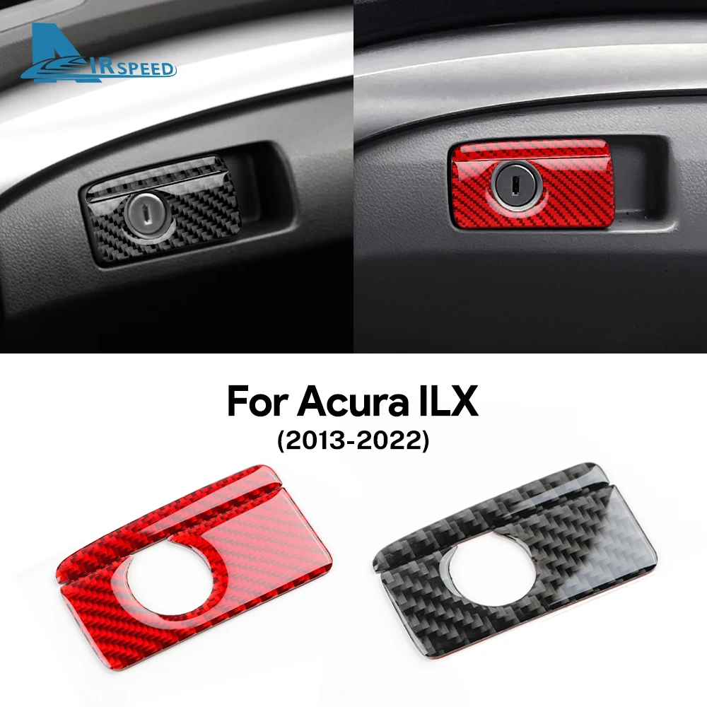 Real Soft Carbon Fiber Sticker for Acura ILX 2013 2014 2015 2016 2017 2018 2019 2020 2021 2022 LHD Car Co-Polit Storage Box Trim