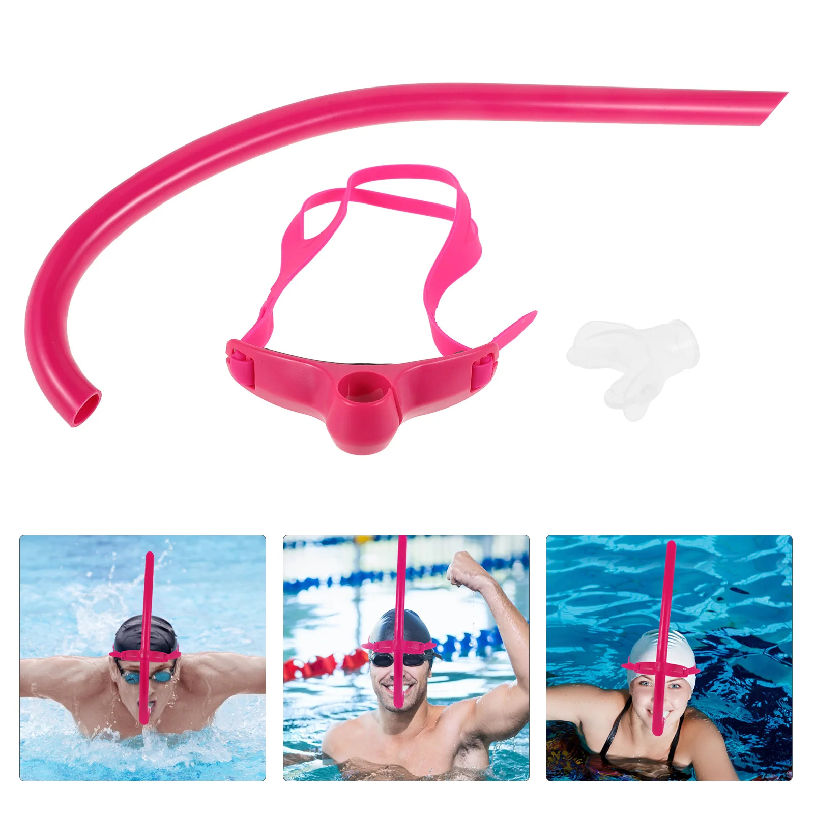 

1Set Front Snorkel for Lap Swimming Adults Silicone Swim Snorkel for Swim Training and Snorkeling Gear Swimming Accessories
