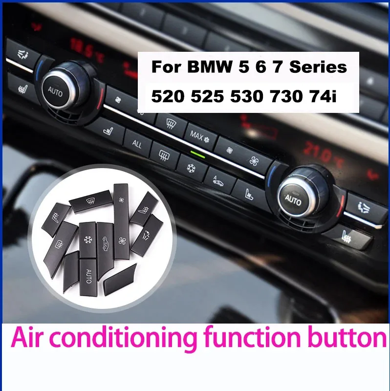 

A/C Heater Climate Air Conditioning Control Panel Fan Speed Button Cover for BMW 5/7 Series F07 GT/F10/F11 F01/F02 Car-styling
