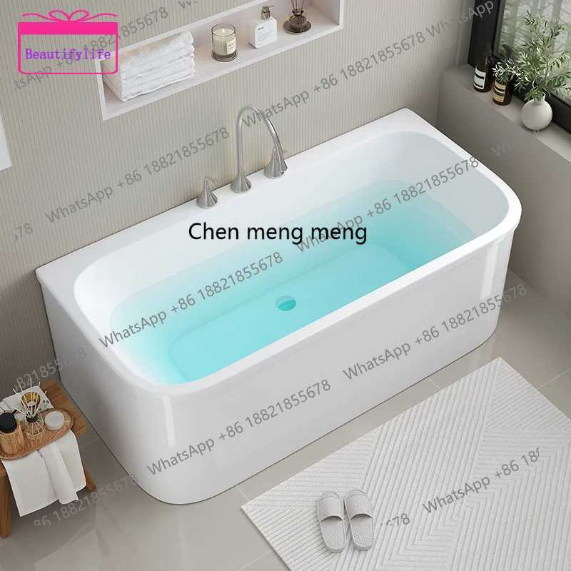 A17 New square bathtub household adult independent integrated thermal insulation small apartment hotel B & B European-style