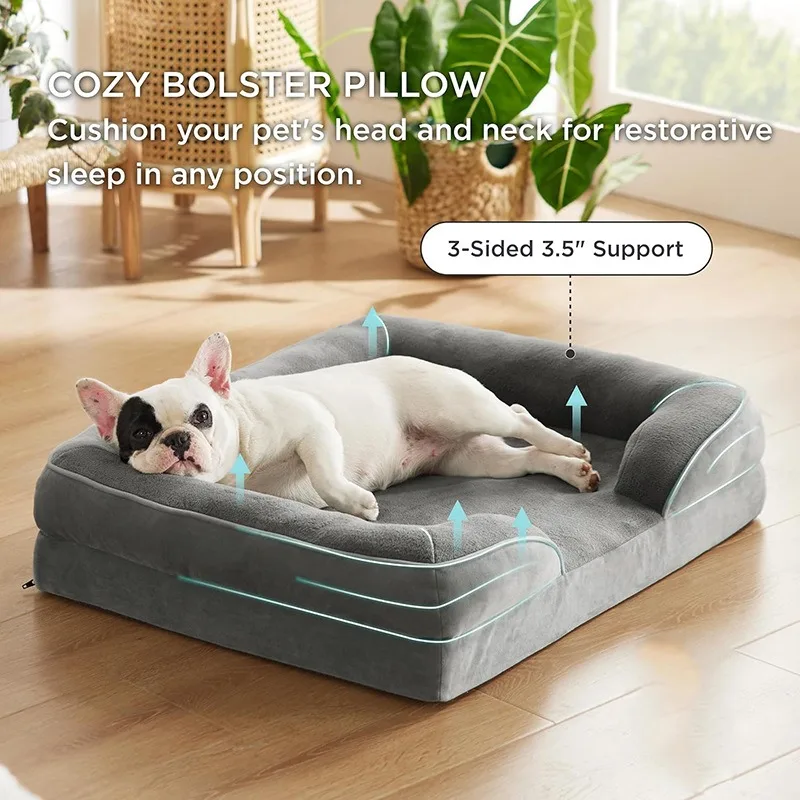 Hot-selling dog sofa can be used in all seasons, square pet nest breathable pet bed, spring, autumn and winter warm sofa