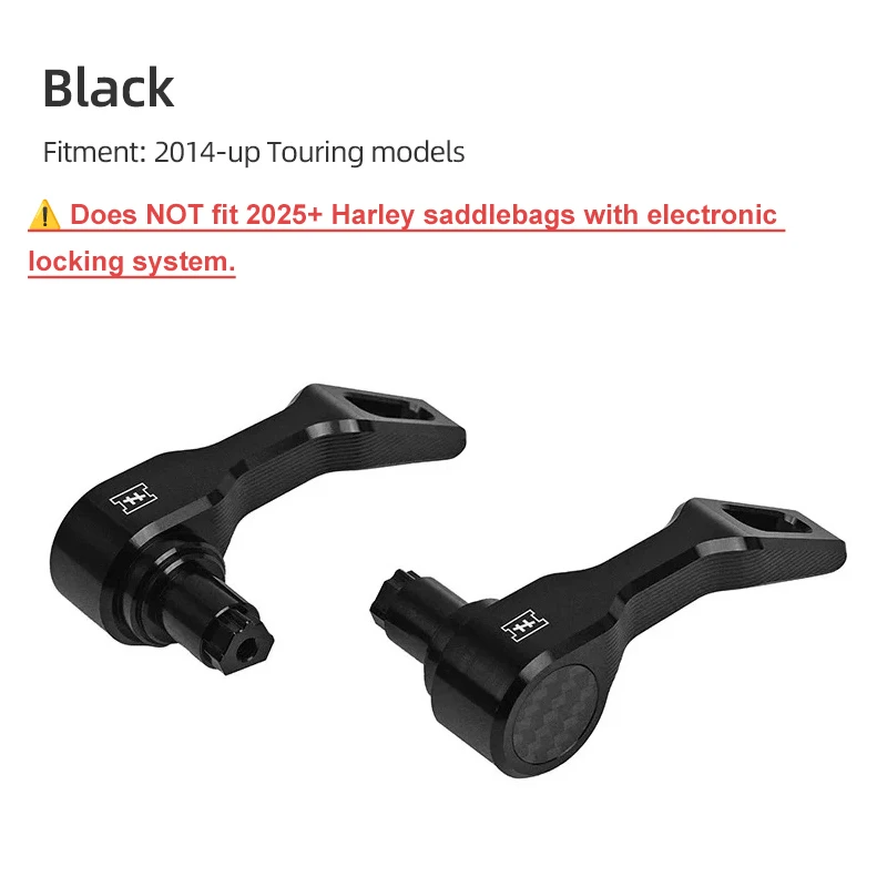 BLACK3 Motorfiets Zadeltas Latch Lifter Latch Kit Handvat Hendel Kit voor 2014-up Harley Touring Road Glide Street Glide Road King