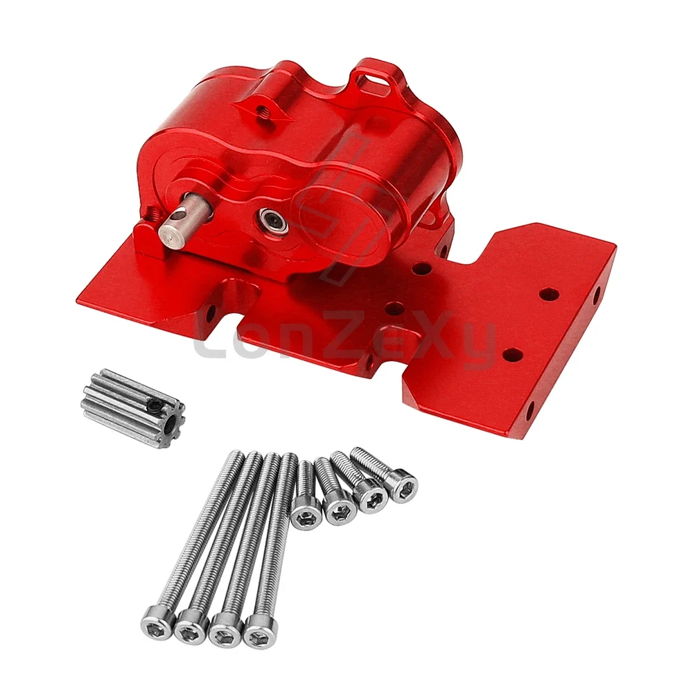 Ultra Light LCG Metal Transmission Low Speed Gearbox w/ Motor Gear Skid Plate For 1/10 RC Car SCX10 I RC 4WD Upgrade Part