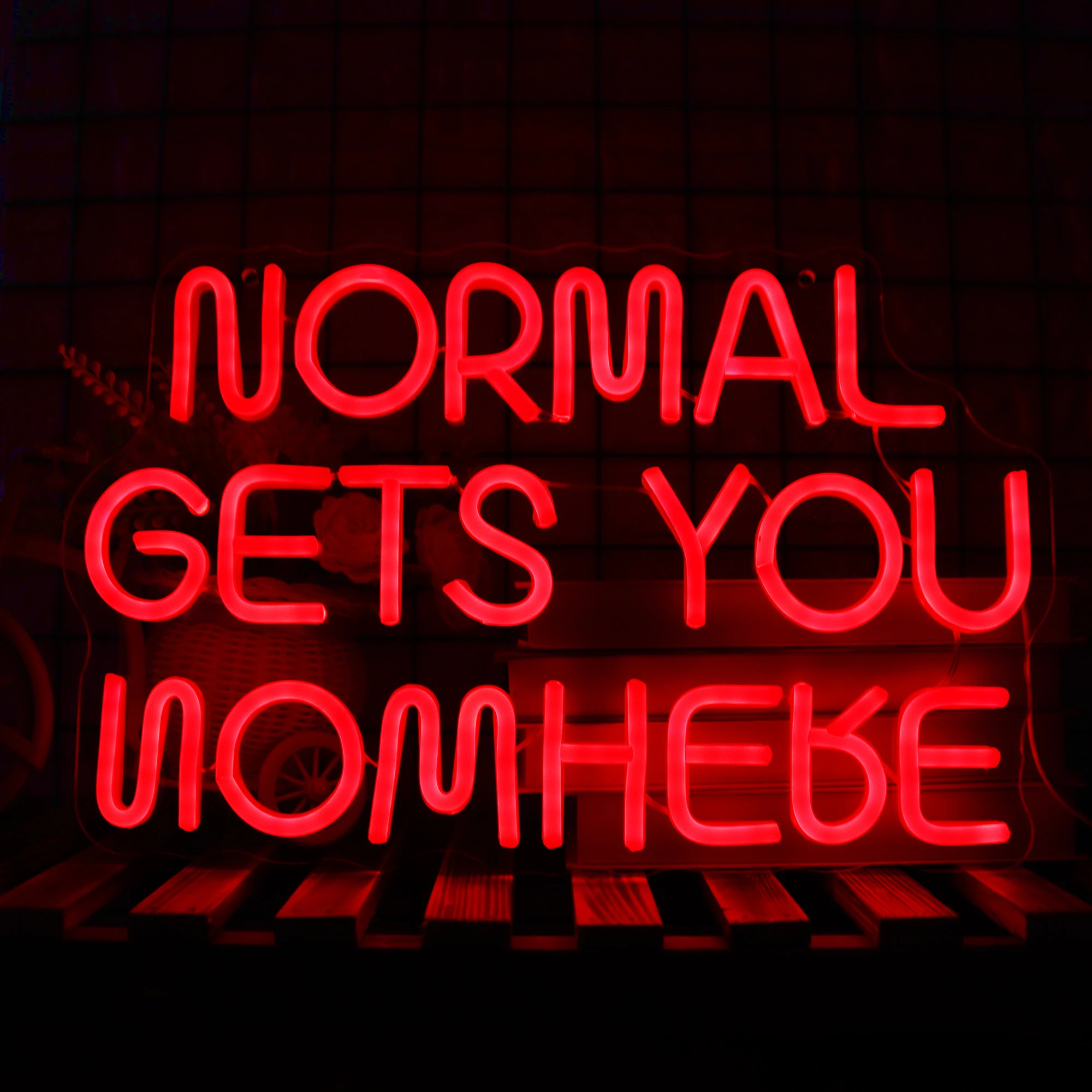 

NORMAL Gets YOU NOWHERE Neon Sign Light Office Living Room Interior Design, Neon sign wall art,Neon sign wall decor