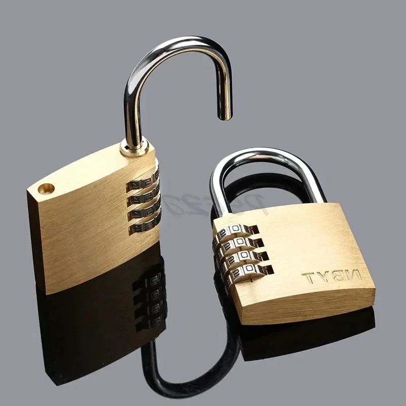 B-M Household50mm Brass Password Padlock Secure and Anti-theft Oversized Door and Car Padlock Easy To Use and Durable