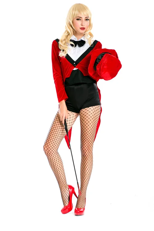 Game costume Female role-playing circus tuxedo trainer costume Halloween party costume