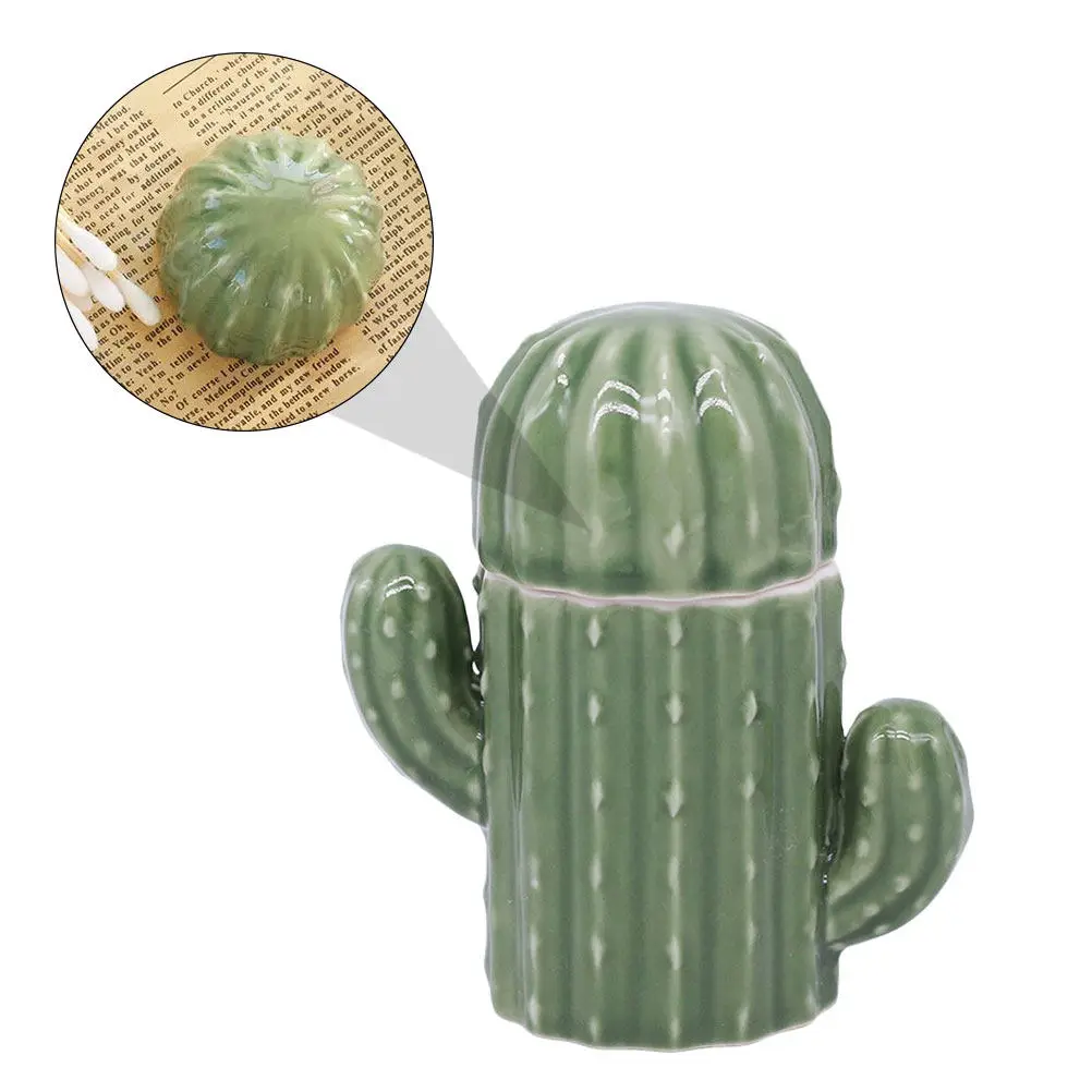 

Cactus Shaped Toothpick Holder Green Lovely Shape Fine Workmanship Easy Use Install Home Kitchen Storage Organizer