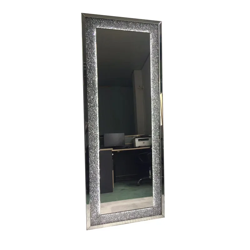 Mirror glass full-length mirror LED full-body floor-to-ceiling household wall-mounted large  clothing store