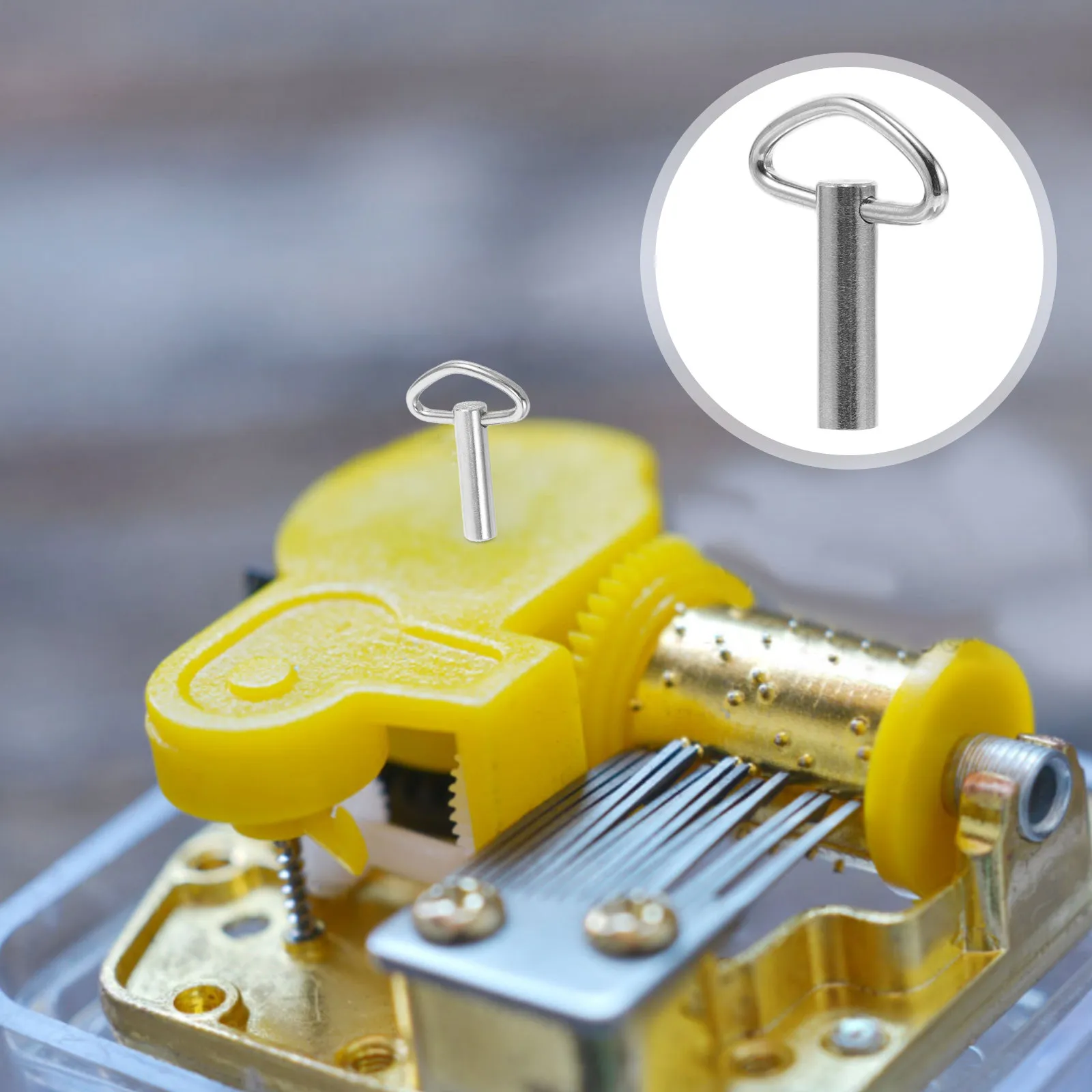 

3Pcs Music Box Metal Triangle Winding Key Replacement Mini Clock Repair Tool for Mechanical Clockwork Timepiece Winder Device