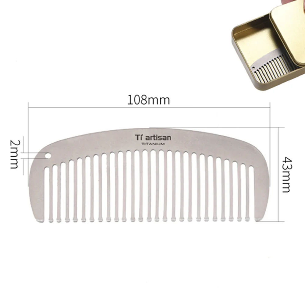 Pocket Comb Titanium Comb Anti-Static Compact Resistant Hair Beard High Strength Round And Polished Teeth Pocket