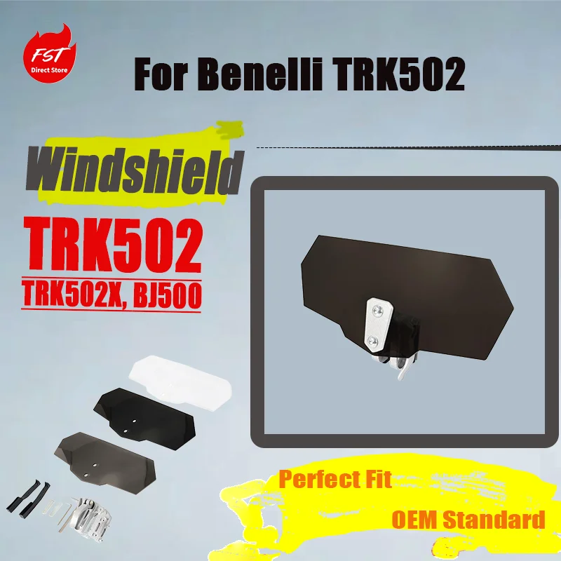 

For Benelli TRK502 TRK552 High Windshield, Modified Raised Wind Deflector for Jinpeng 502 Motorcycle