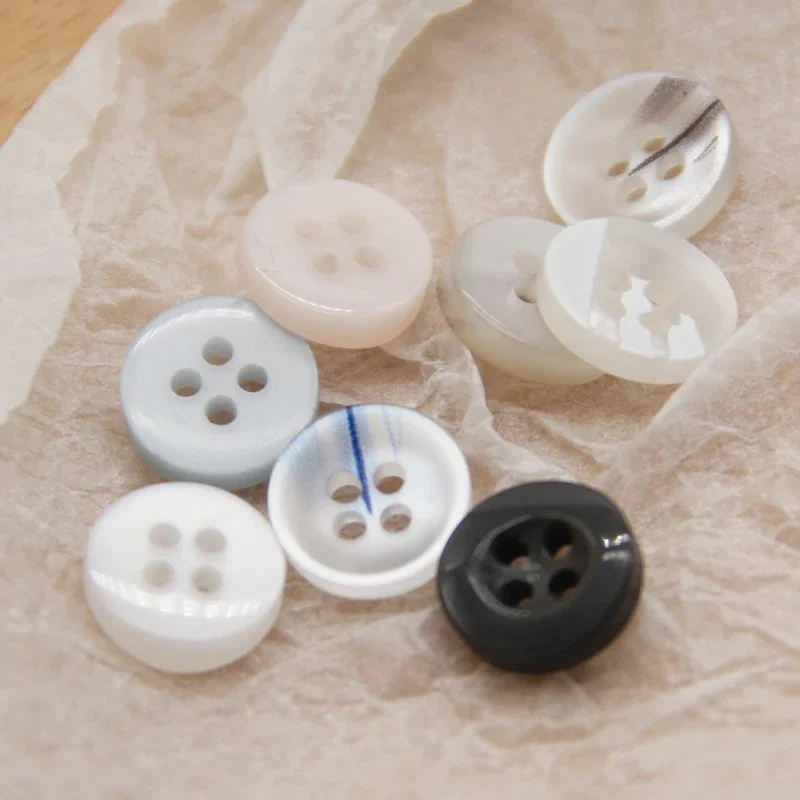 HENGC 9/10/11mm Round Resin Kids Shirt Sewing Colorful Buttons For Clothing Sleeve Decorative Accessories DIY Crafts Wholesale