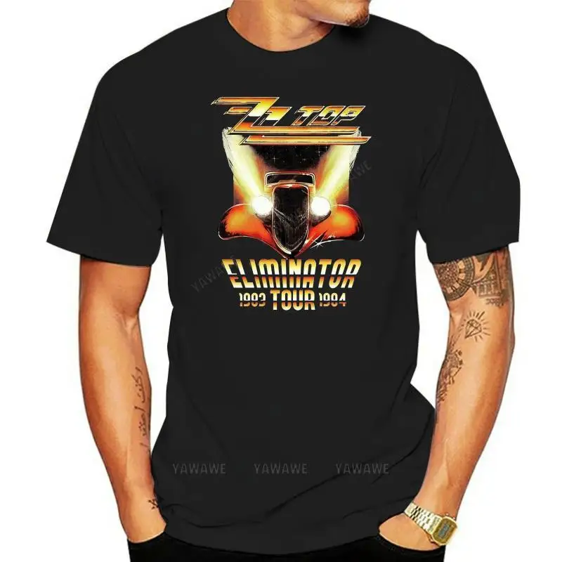 Summer mens t shirt New ZZ Top Eliminator 1983 1984 Tour Concert Rock Mens Vintage Classic T-Shirt MAN TEE-SHIRT 