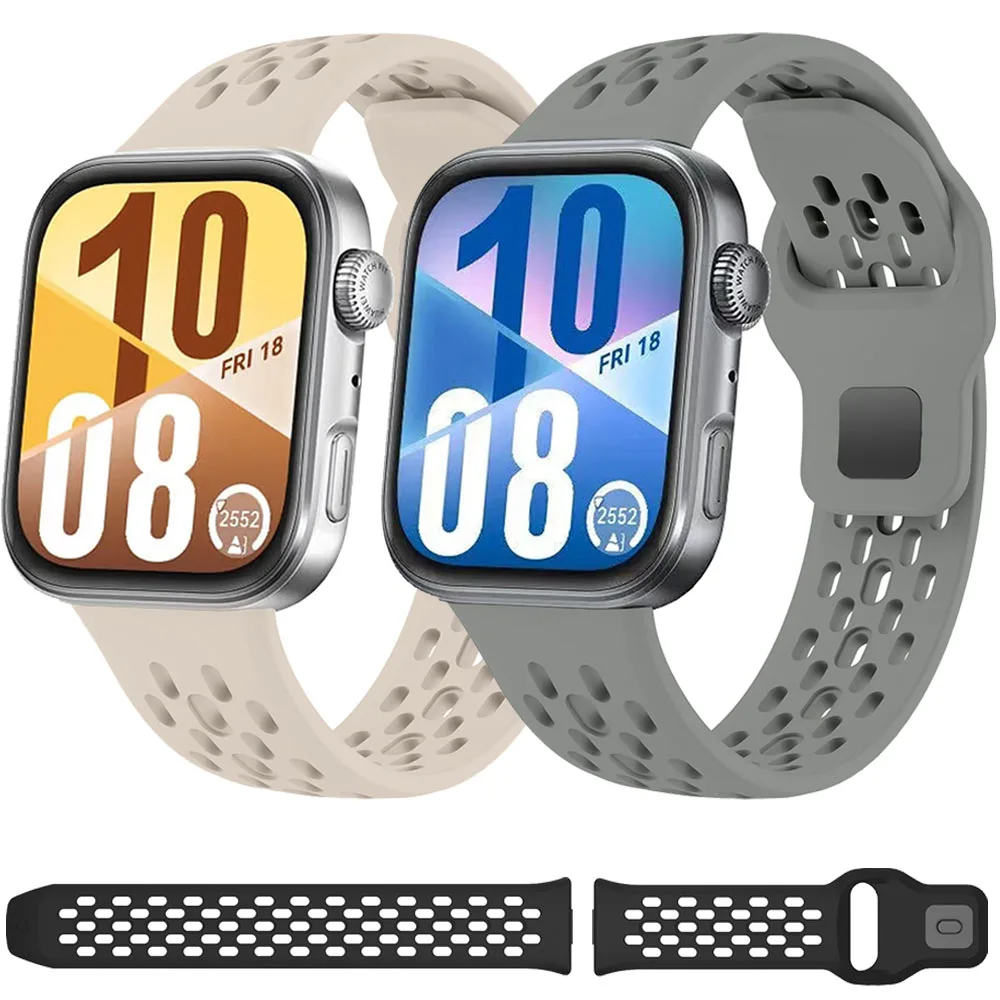 

Silicone Strap for Huawei Watch Fit 4/4 Pro Band Smartwatch Replaceable Bracelet Correa for Huawei Watch Fit 4/3 Breathable Belt