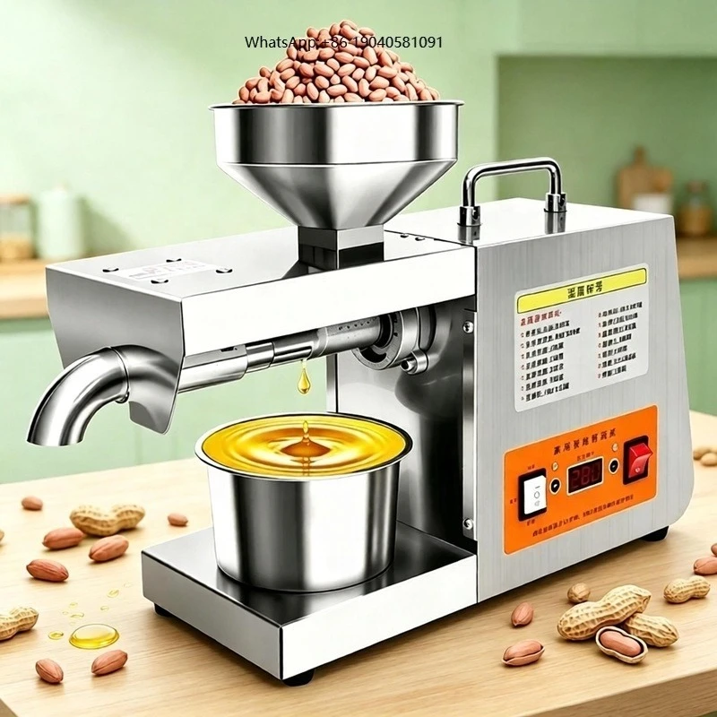 Small Oil Press Seed Oil Extractor Rapeseed Peanut Olive Vegetable Cold Hot Press Oil Making Machine