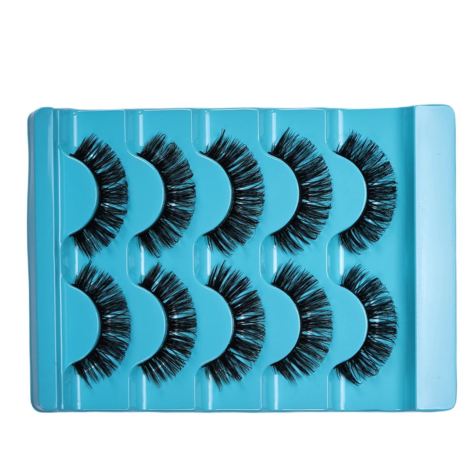 ふわふわつけまつげ 5組 太いつけまつげ Dカール 再利用可能 日常使いや集まりに最適