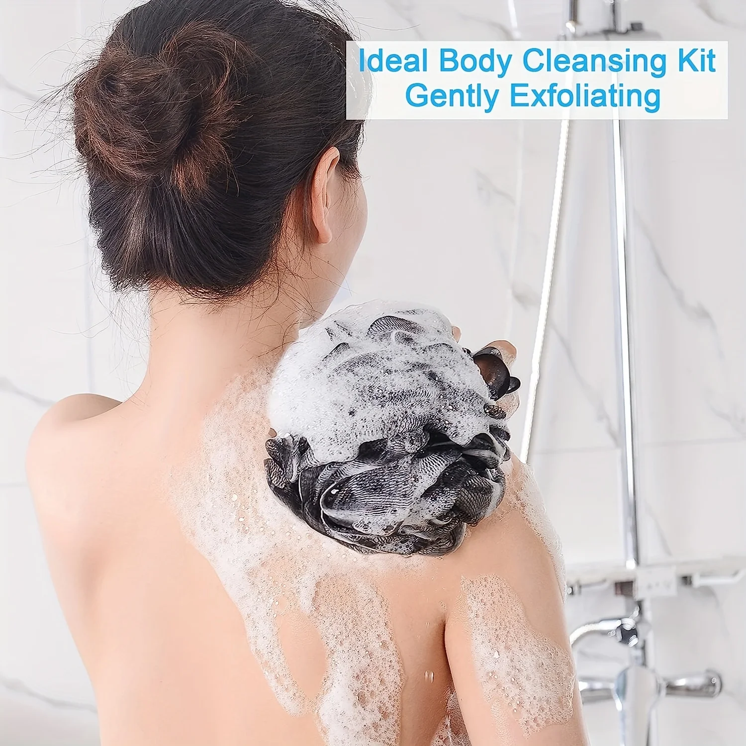 1pcs Gentle Body Scrubber Set - Soft Mesh Loofahs for Exfoliating and Cleansing - Unscented, Perfect for Men and Women, Bathroom