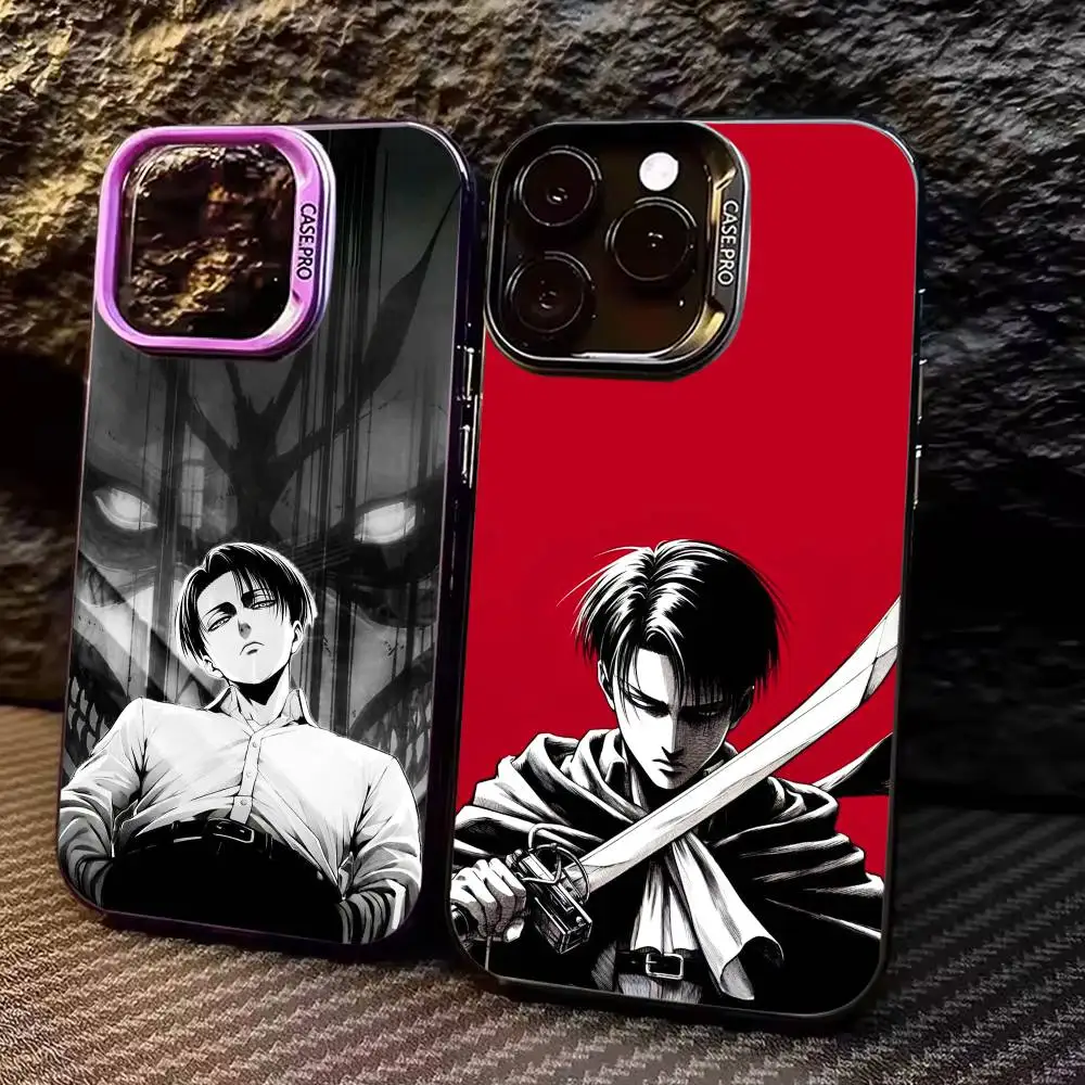 

L-Levi A-Ackerman AOT Phone Case For iPhone 17,16,15,14,13,12,11 Plus,Pro Max,Colored Silver Phone Case