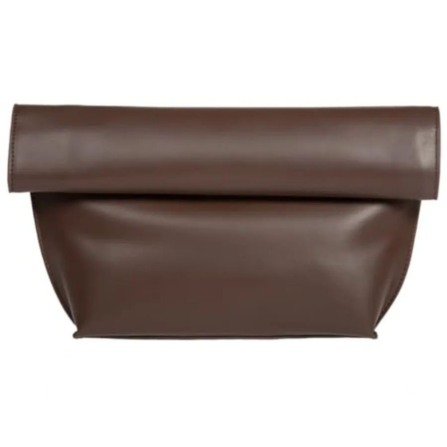 JNB Faux Leather Oversize Foldover Clutch