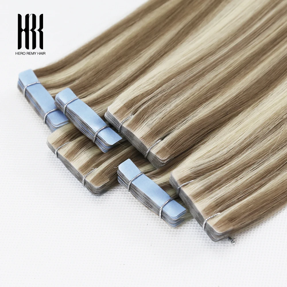 

Invisible Tape In Extensions Real Remy Human Hair Seamless Pu Skin Weft Injected Hair Extensions Adhesives Tape-Ins 2g/piece