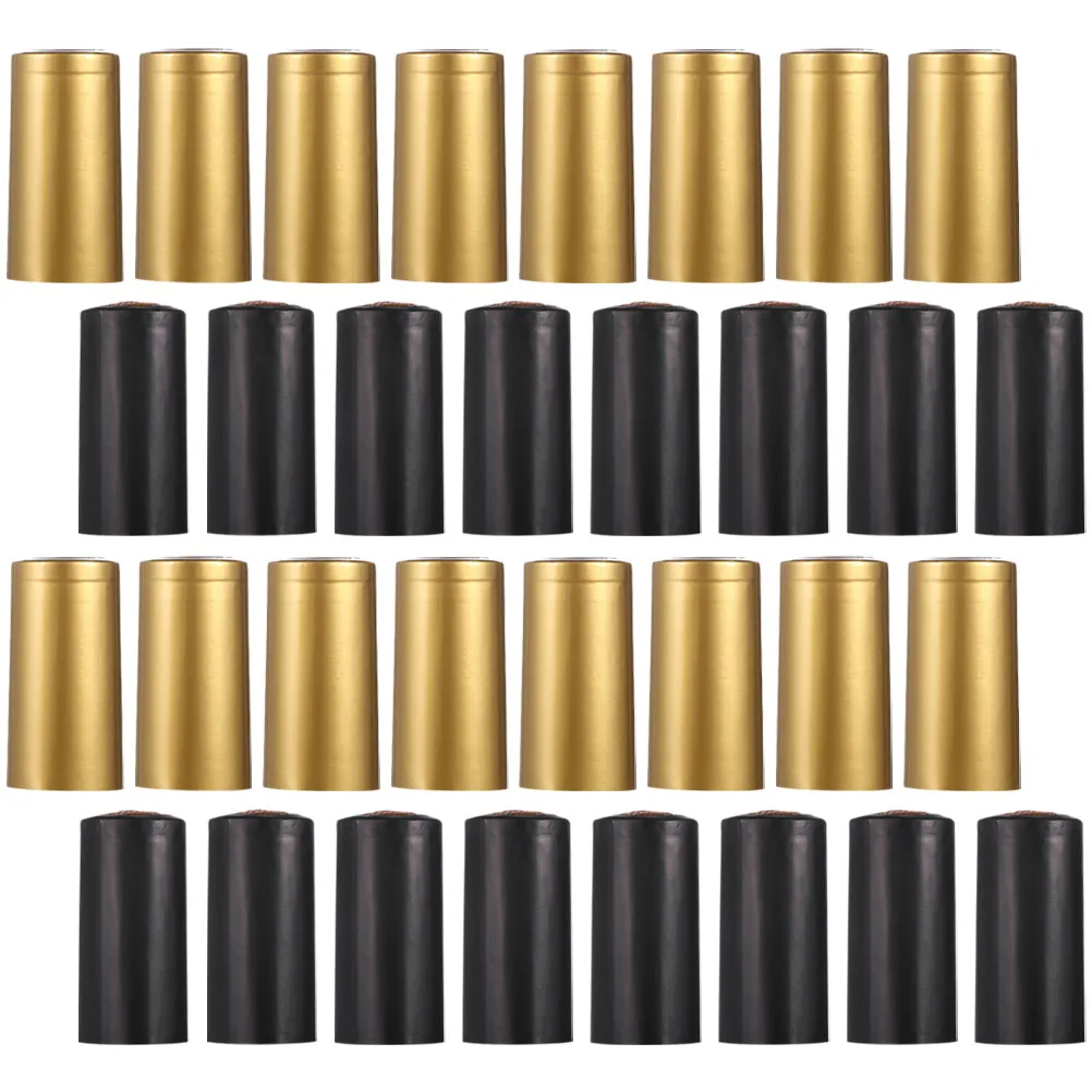 

100 Pcs Accessories Red Bottle Sealing Film Bottles Lids Pvc Sealer Heat Shrink Capsules
