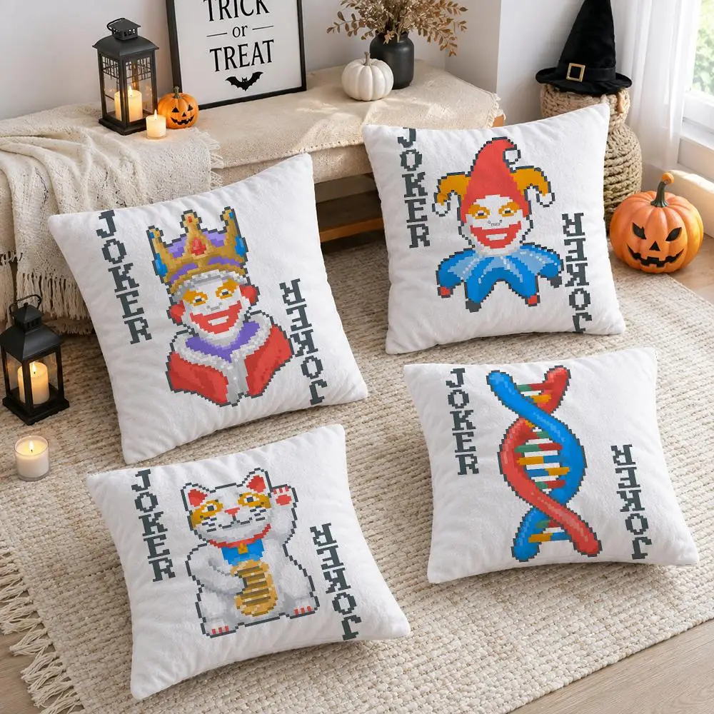 Video Game B-Balatro Cushion Cover Plush Decorative Pillow Case With Hidden Zipper Cutecore Room Decor For Home