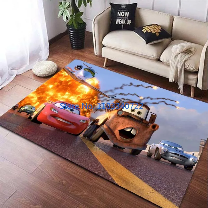 Car Cartoon Sports Comedy Movie Area Rug Carpets 120x160cm Decor for Living Room Children's Bedroom Sofa Bathroom Kids Floor Mat