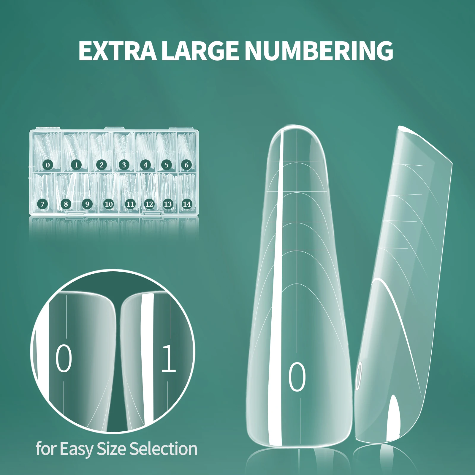 Nailpop 150pcs/box French Long Ballet Nail Dual Forms Clear Extension Top Form Full Coverage Acrylic Building Gel Nail Tools