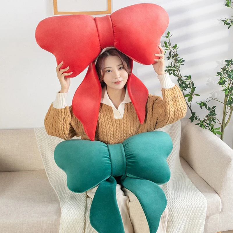 

Girl Room Decor Bowknot Pillow Sofa Seat Chair Back Cushion Thicken Bow Tie Shape Stuffed Throw Pillow Wedding Room Decor