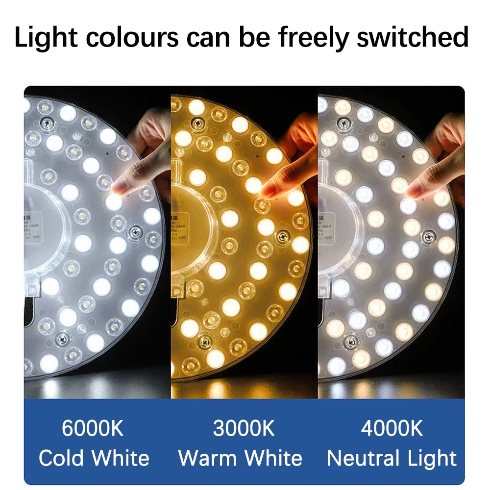 Led Panel Ceiling Light 48W 72W Led Ceiling Lamp Round Modified Light AC220V-240V Stepless Dimmable Led Panel Light